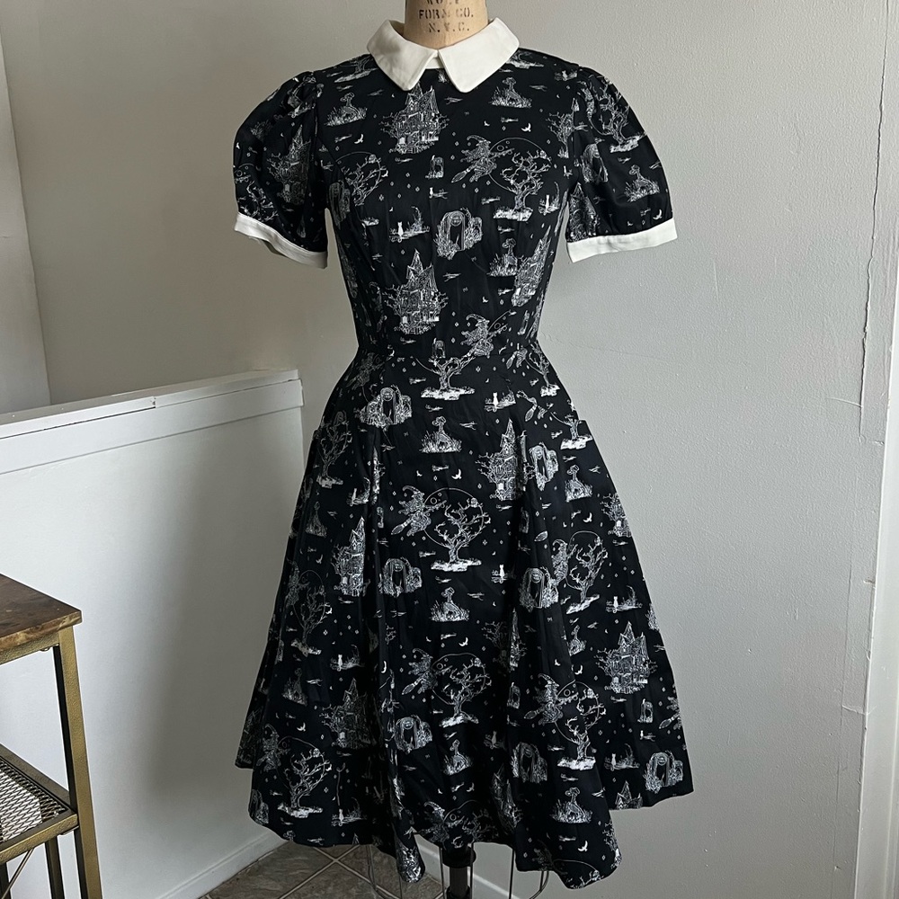 NWT ModCloth X Collectif Halloween Toile Dress